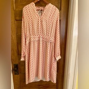Orange and white pattern dress. H&M, L